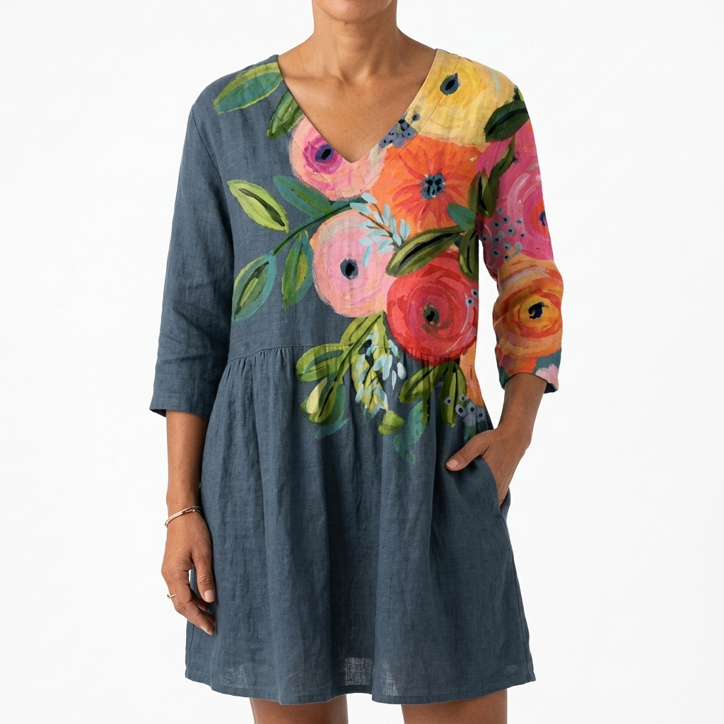 Genevieve | Long Blouse with V-Neck