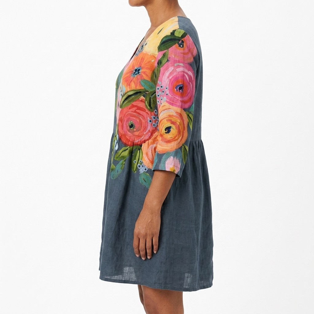 Genevieve | Long Blouse with V-Neck