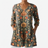 Celine | Long Blouse with V-Neck