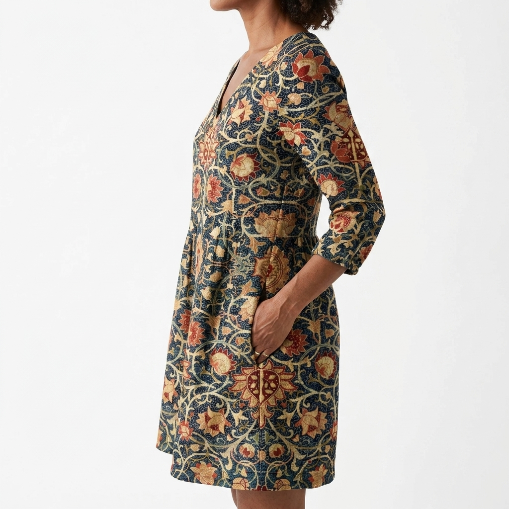 Celine | Long Blouse with V-Neck