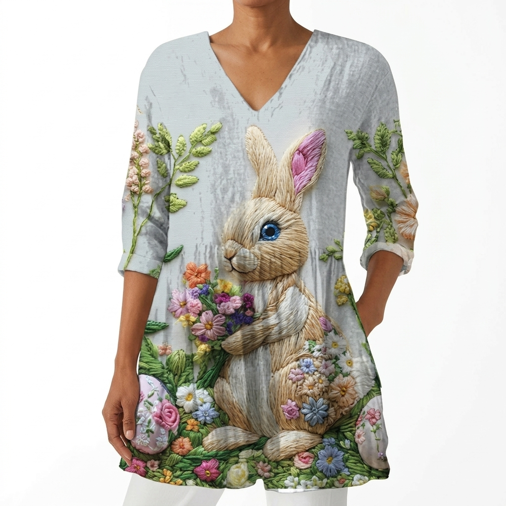 Marguerite | Long Blouse with V-Neck