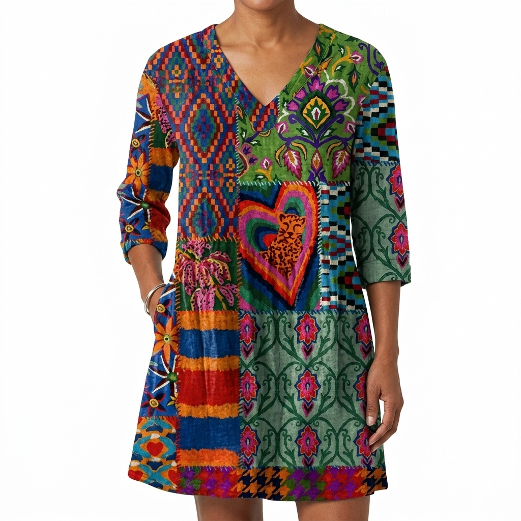 Delphine | Long Blouse with V-Neck