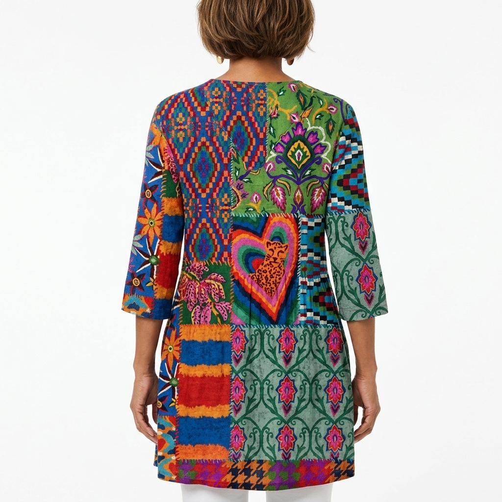 Delphine | Long Blouse with V-Neck