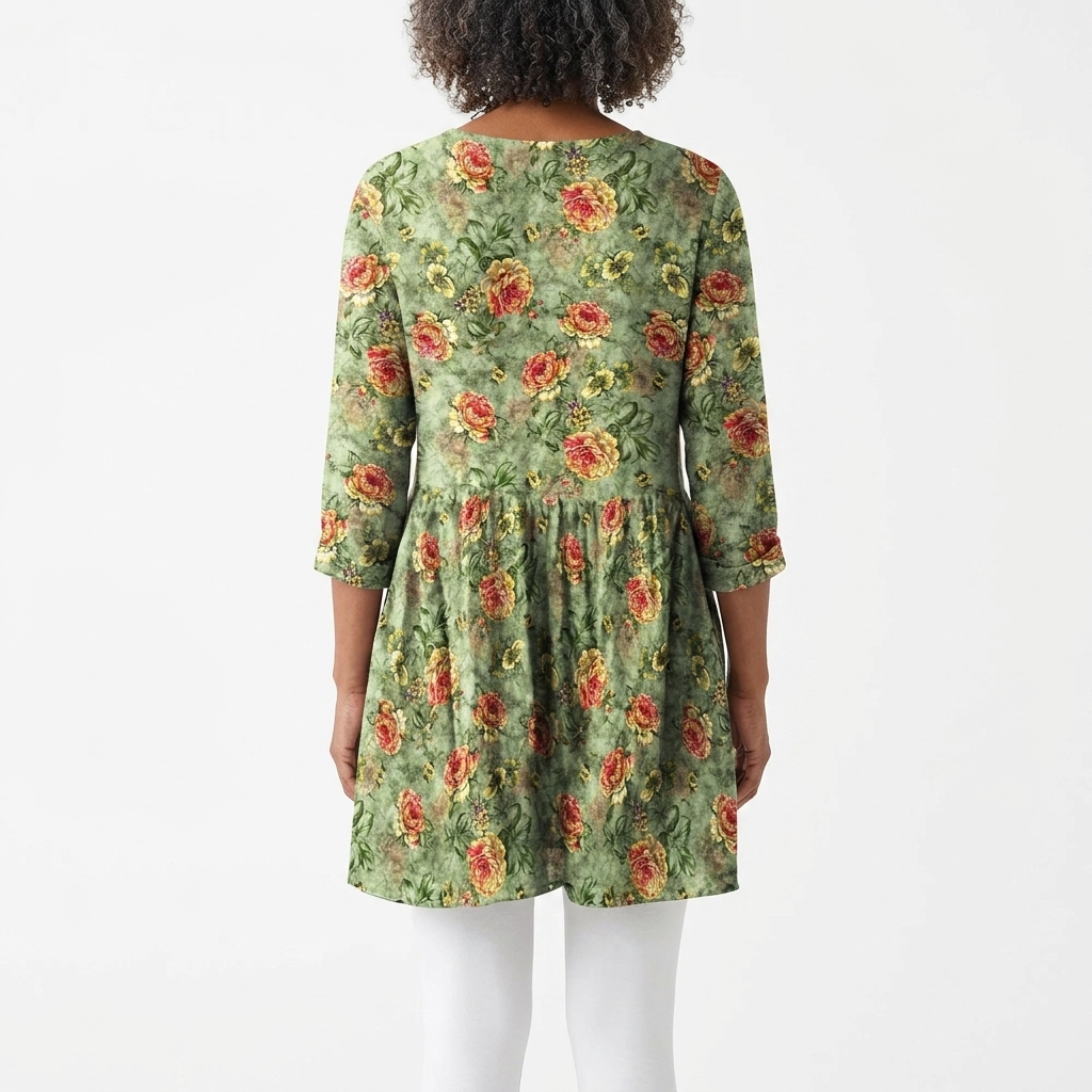 Sara | Long Blouse with V-Neck