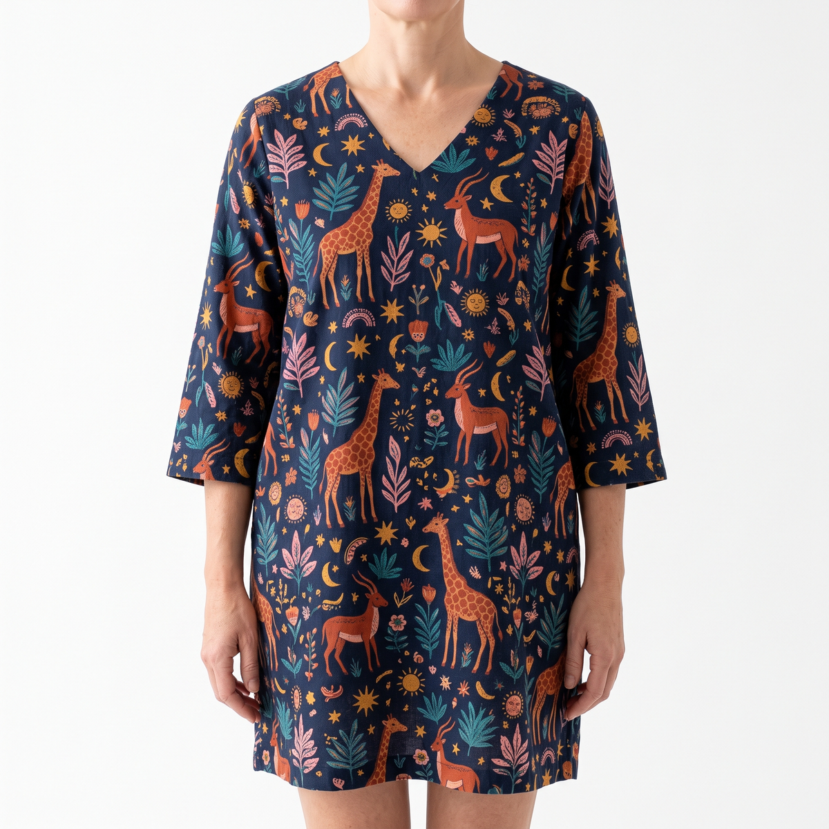 Adeline | Long Blouse with V-Neck