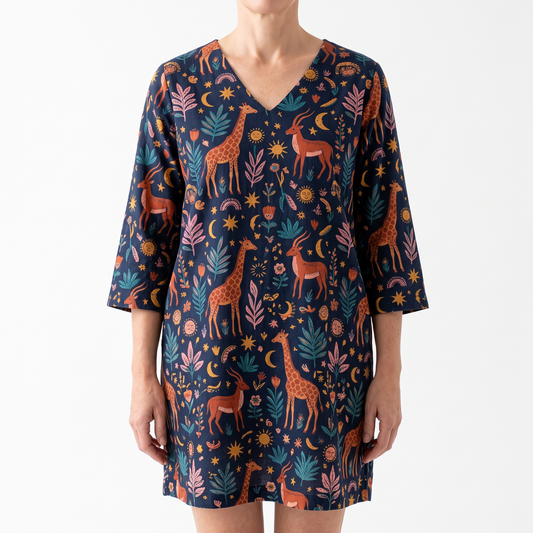 Adeline | Long Blouse with V-Neck