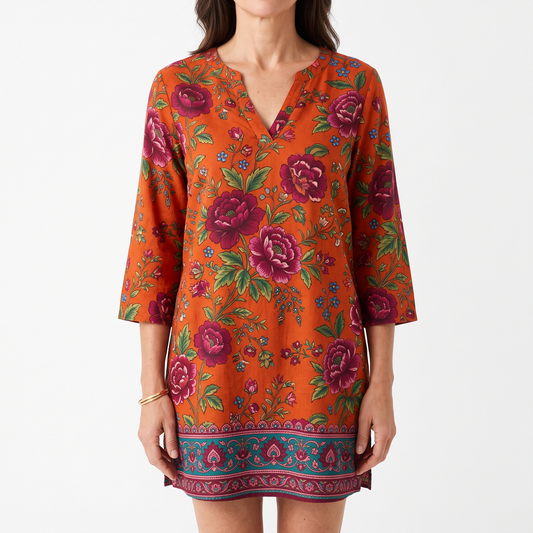 Marion | Long Blouse with V-Neck