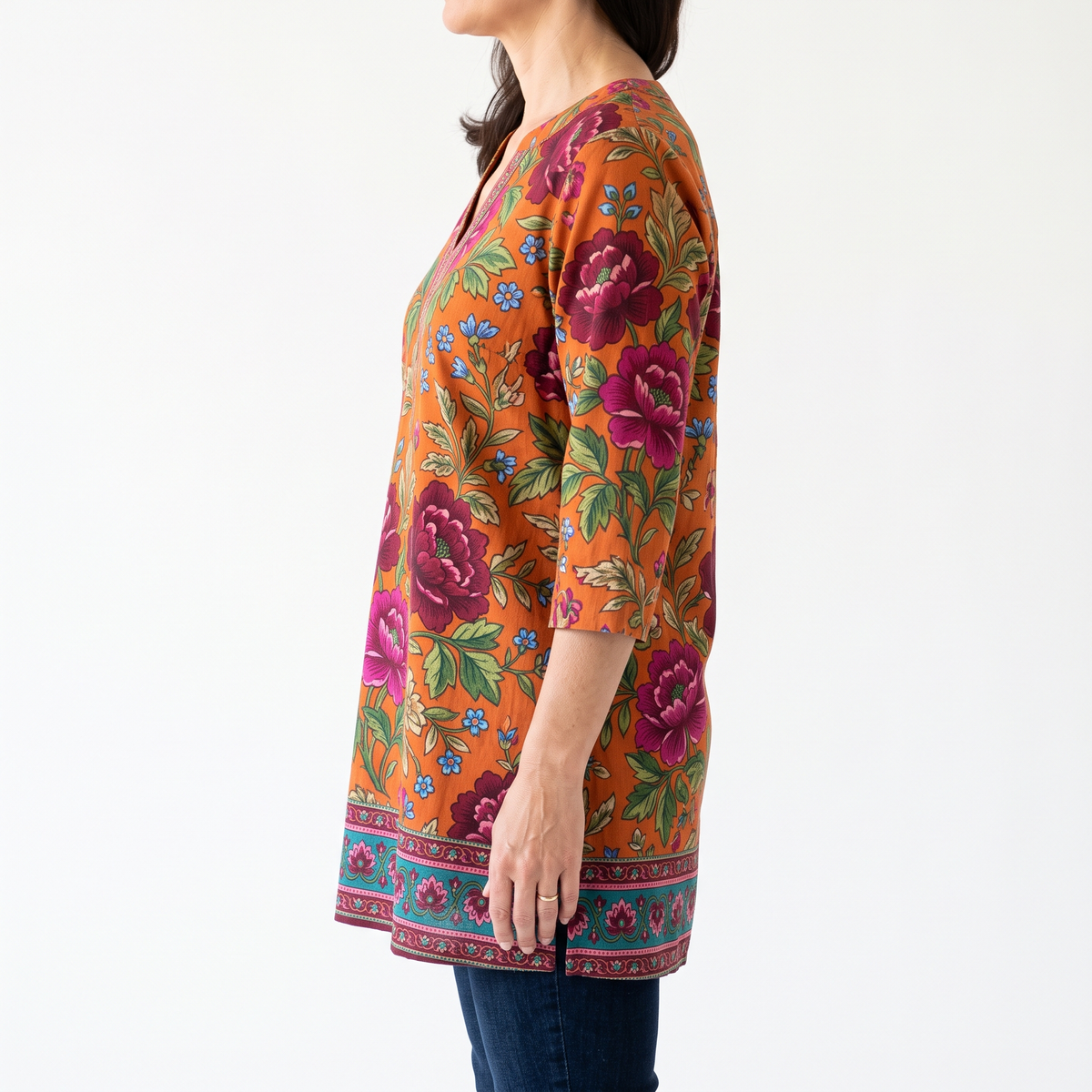 Marion | Long Blouse with V-Neck