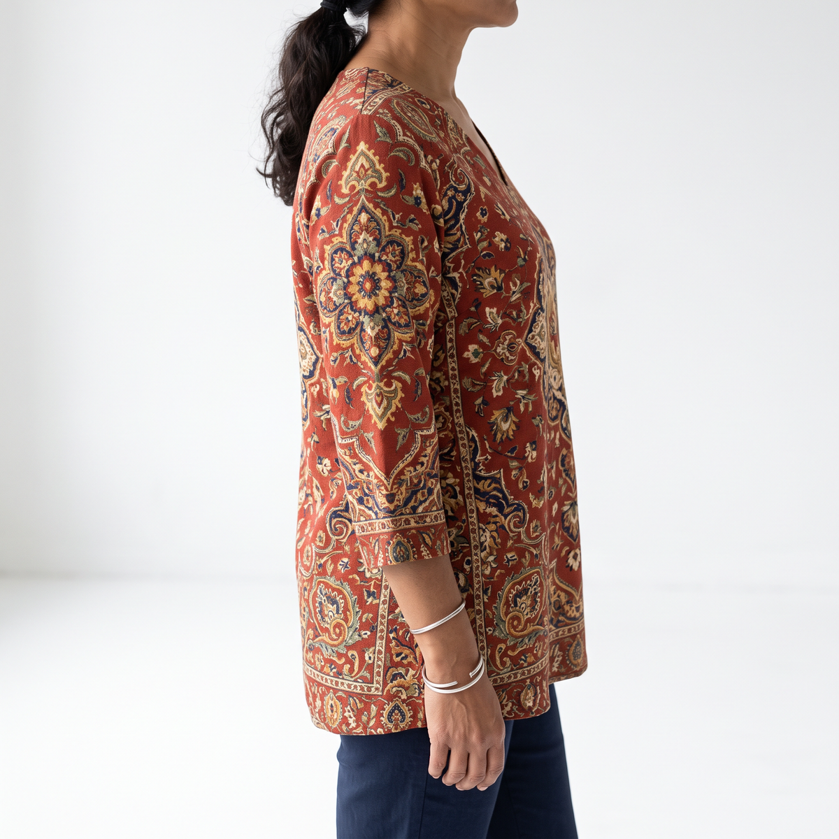 Lea | Long Blouse with V-Neck