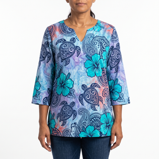 Juliette | Long Blouse with V-Neck