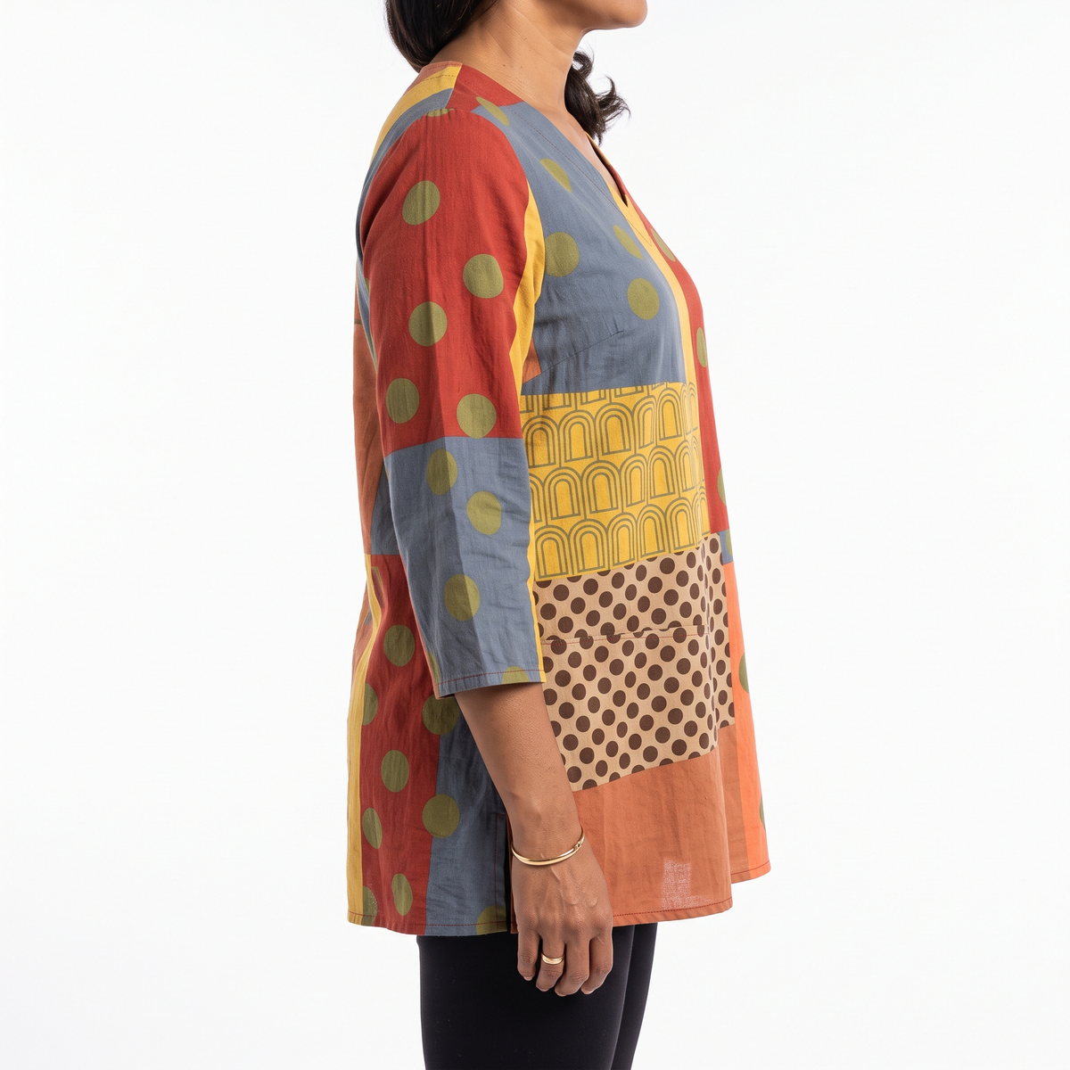Lucie | Long Blouse with V-Neck