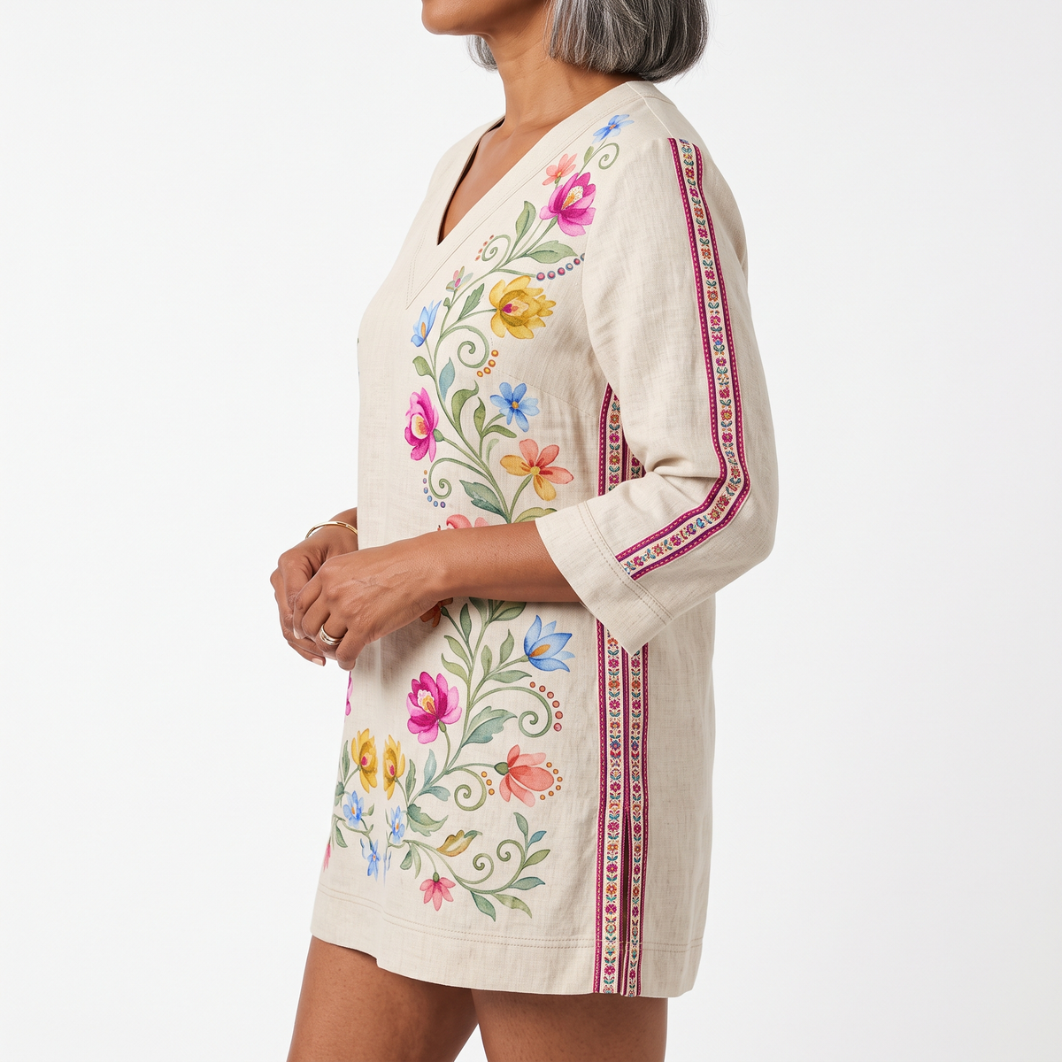 Clara | Long Blouse with V-Neck