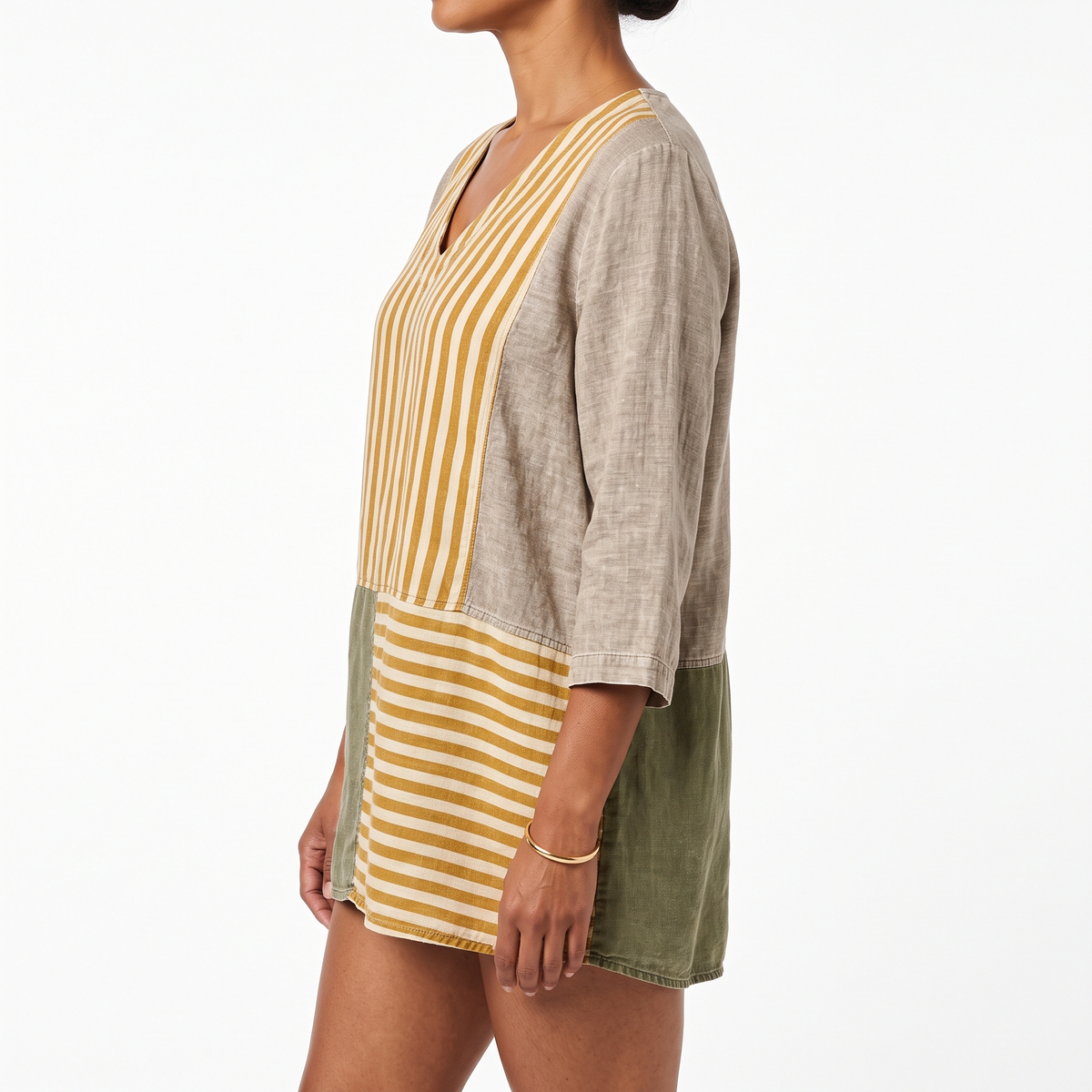 Camille | Long Blouse with V-Neck