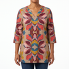 Sarah | Long Blouse with V-Neck