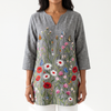 Amelie | Long Blouse with V-Neck