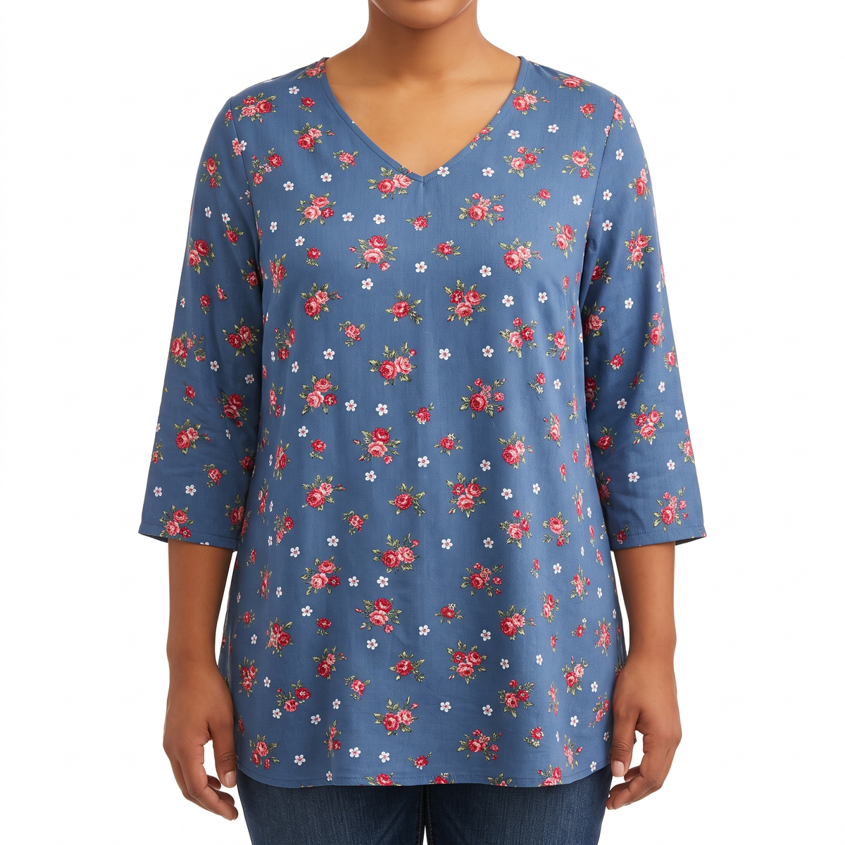 Melanie | Long Blouse with V-Neck
