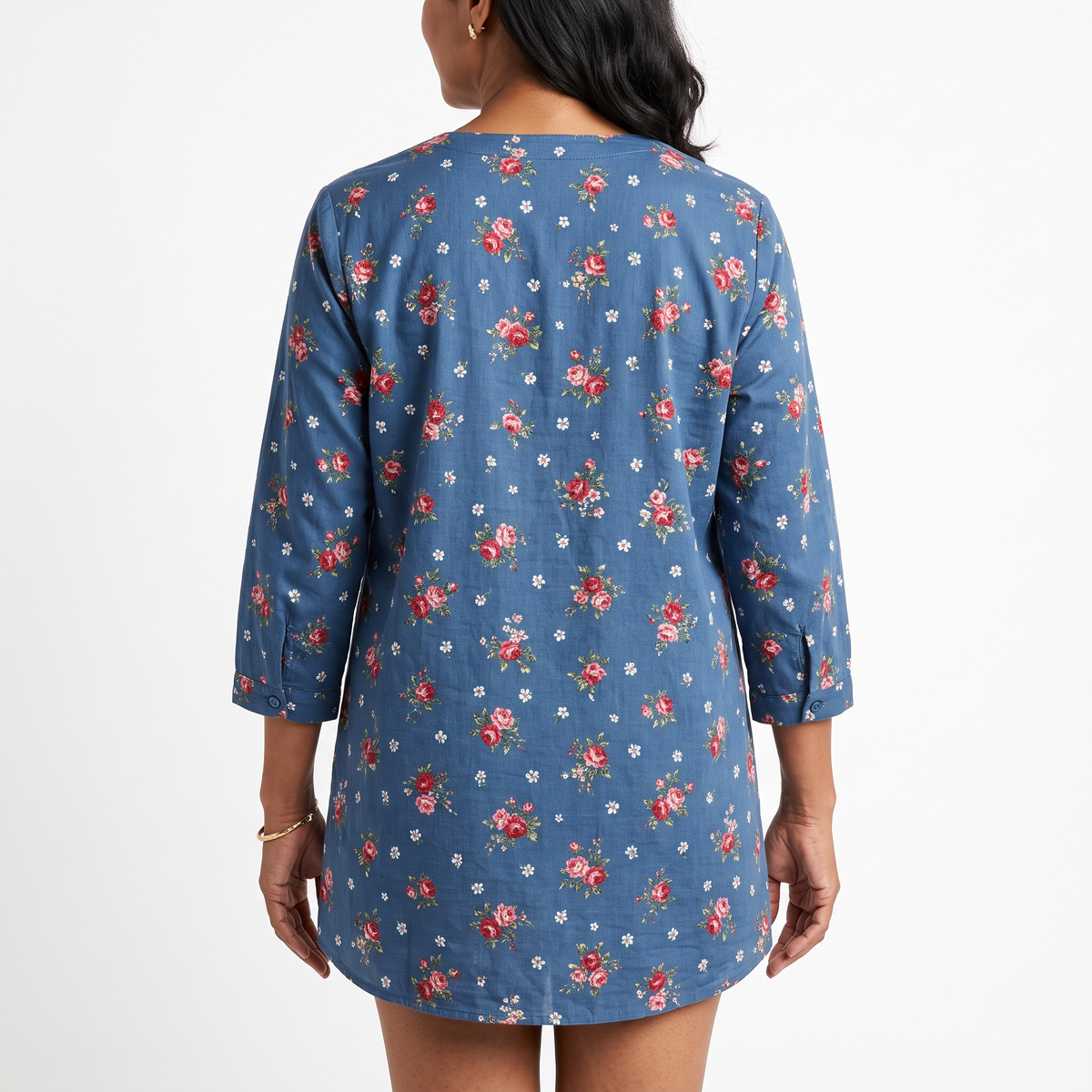 Melanie | Long Blouse with V-Neck