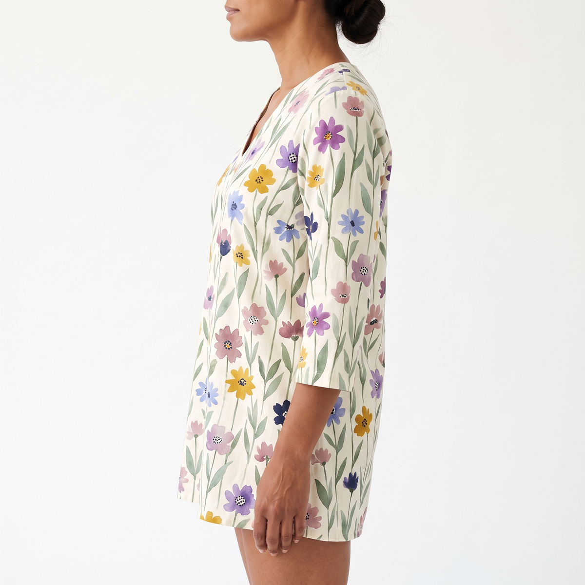 Louise | Long Blouse with V-Neck