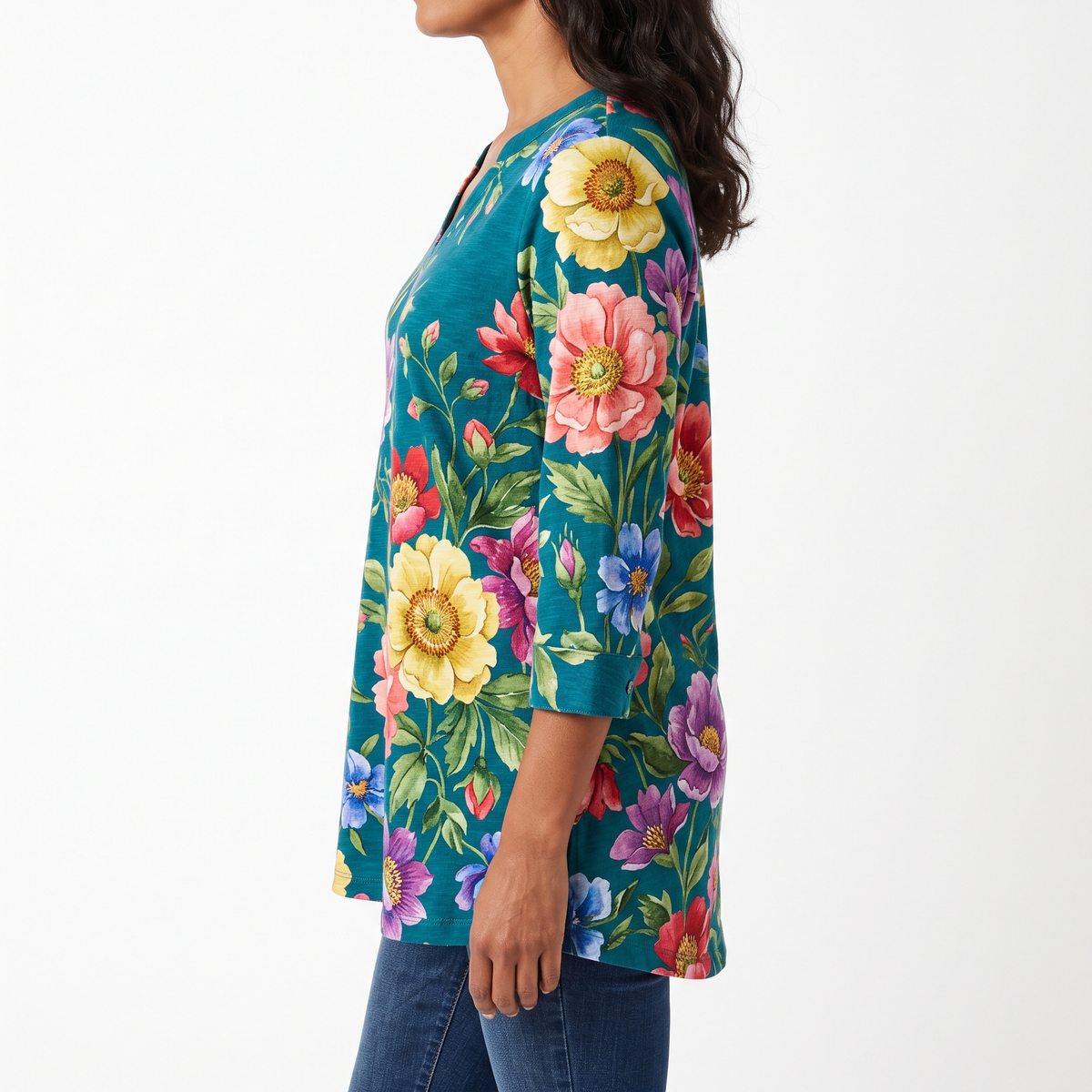 Nora | Long Blouse with V-Neck