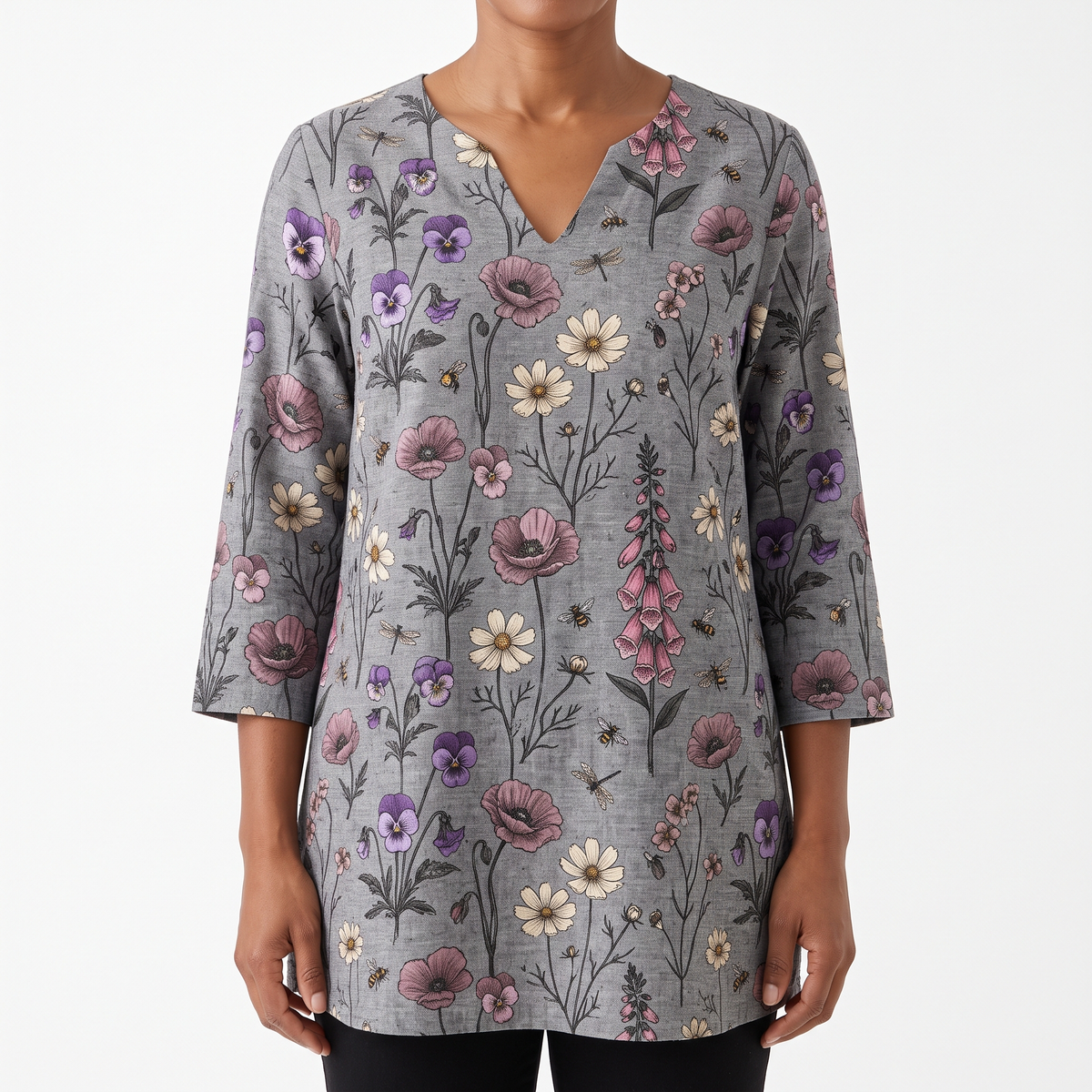 Audrey | Long Sleeve Blouse with V-Neck