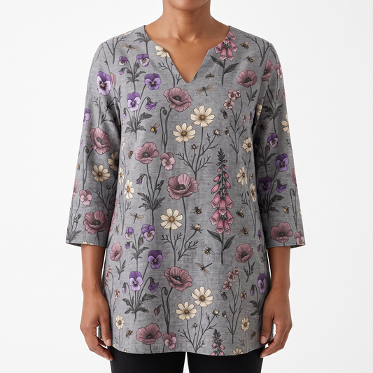 Audrey | Long Sleeve Blouse with V-Neck
