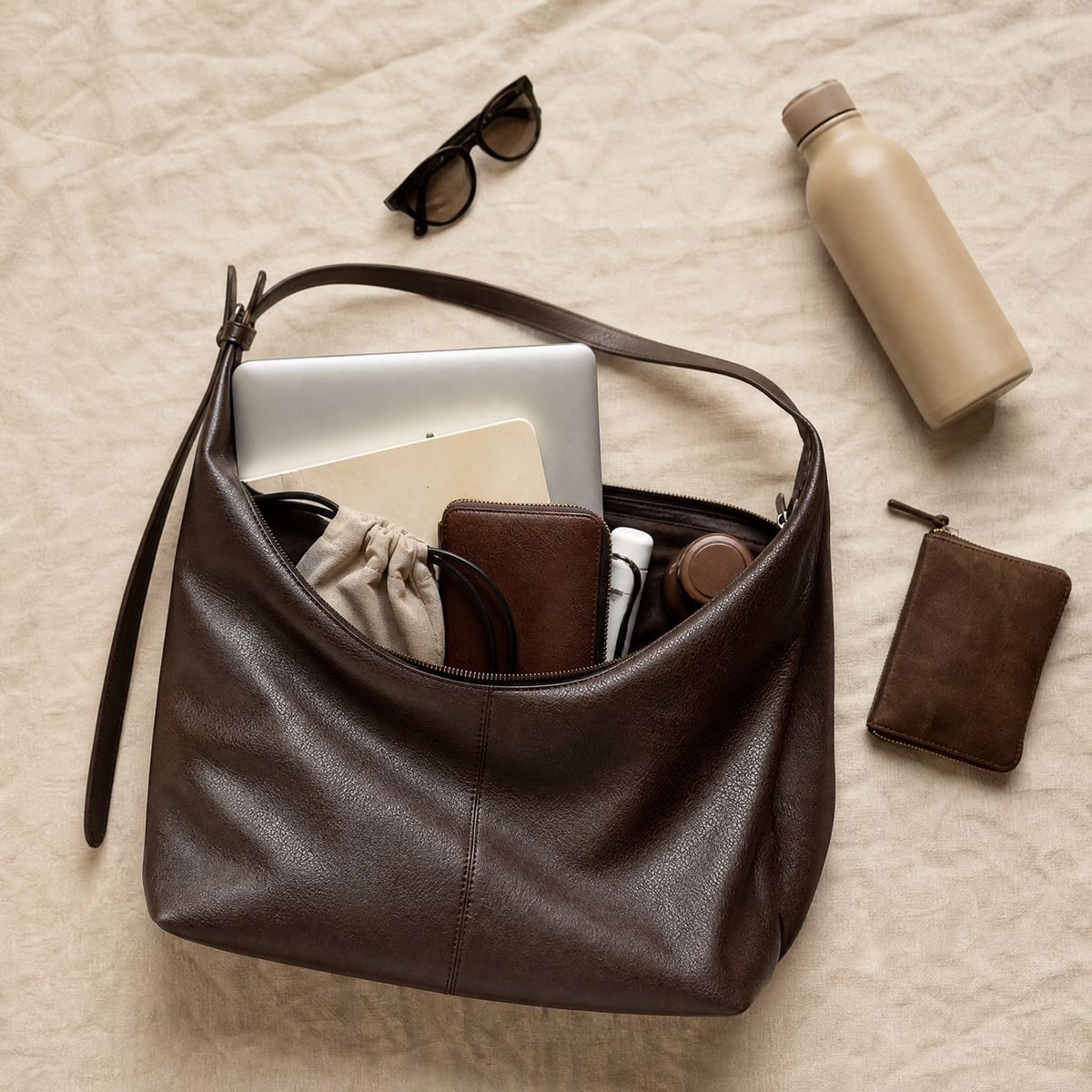 Siena — Slouchy Leather Hobo Bag for Everyday