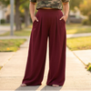 Curvella – Women's Flowy Pleated Palazzo Pants